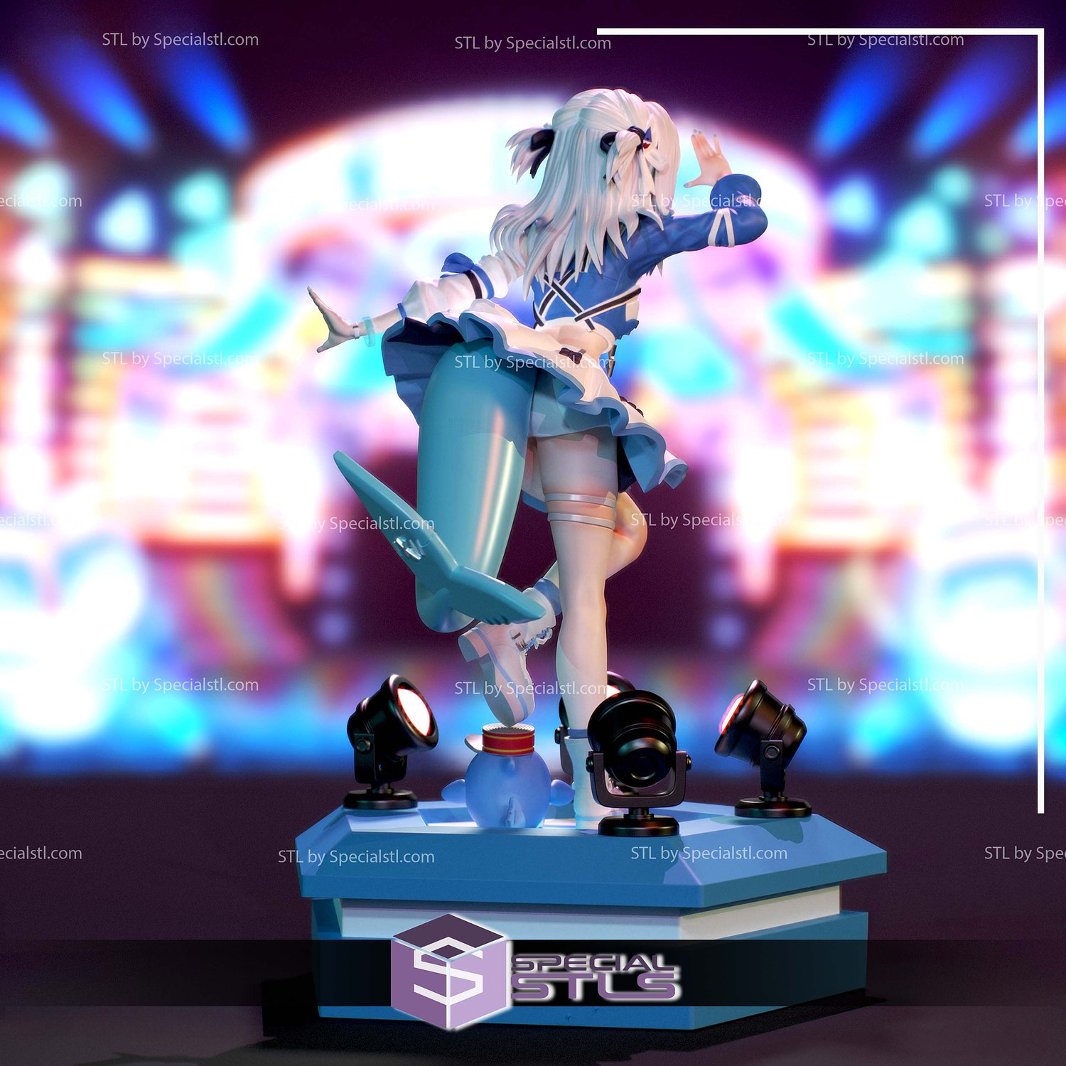 Gawr Gura 6th Fes Idol Outfit 3D Printer Files STL Model — view 3