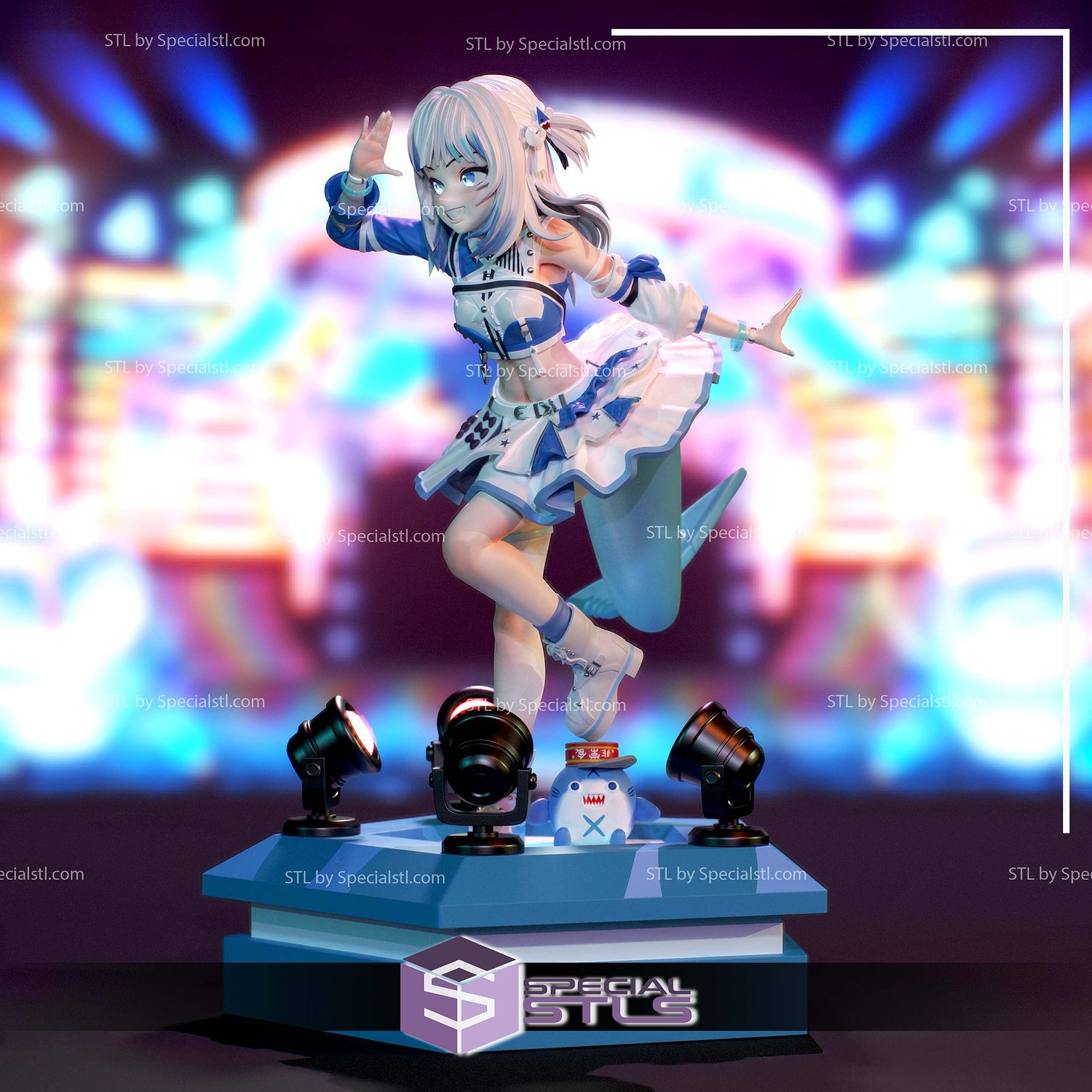 Gawr Gura 6th Fes Idol Outfit 3D Printer Files STL Model — view 4