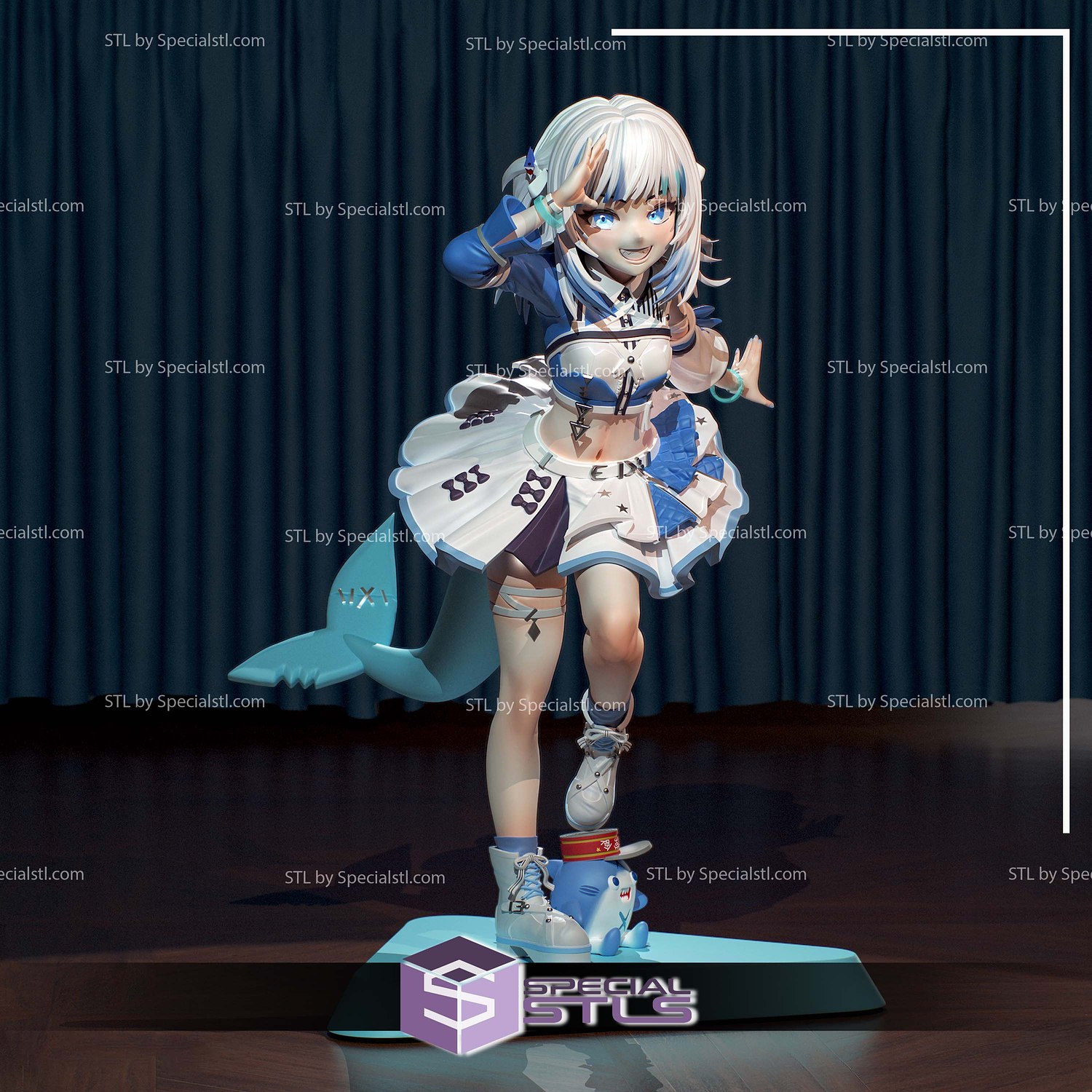 Gawr Gura 6th Fes Idol Outfit 3D Printer Files STL Model — view 5