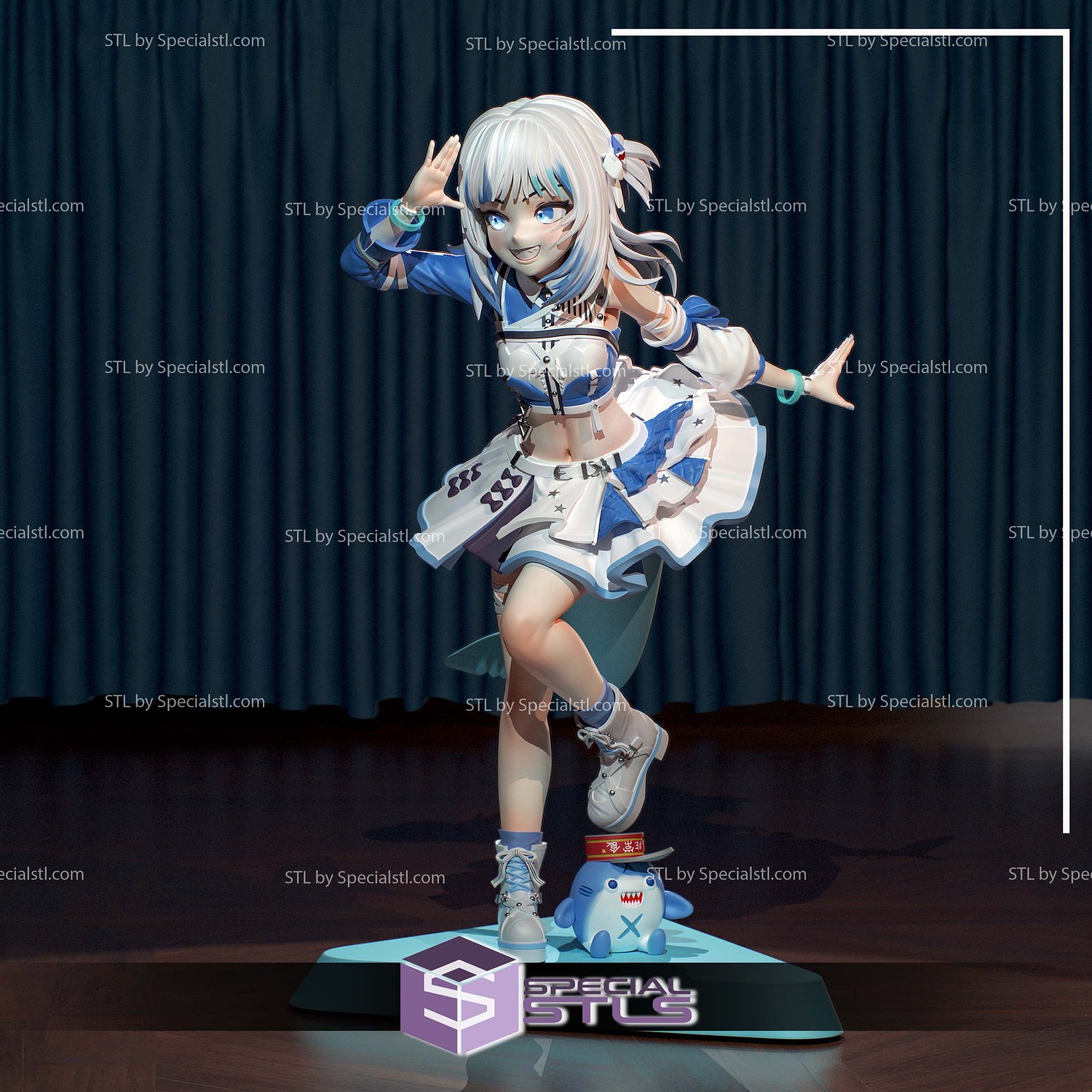 Gawr Gura 6th Fes Idol Outfit 3D Printer Files STL Model — view 6