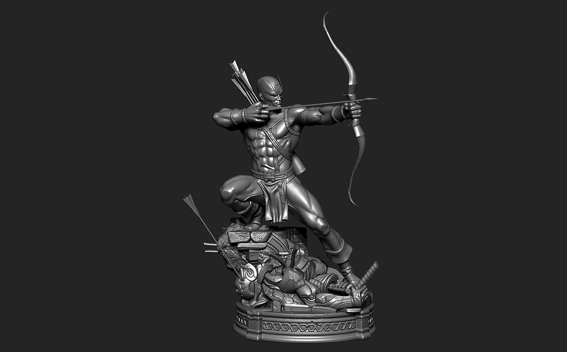 Hawkeye 3D Model STL Model — view 4