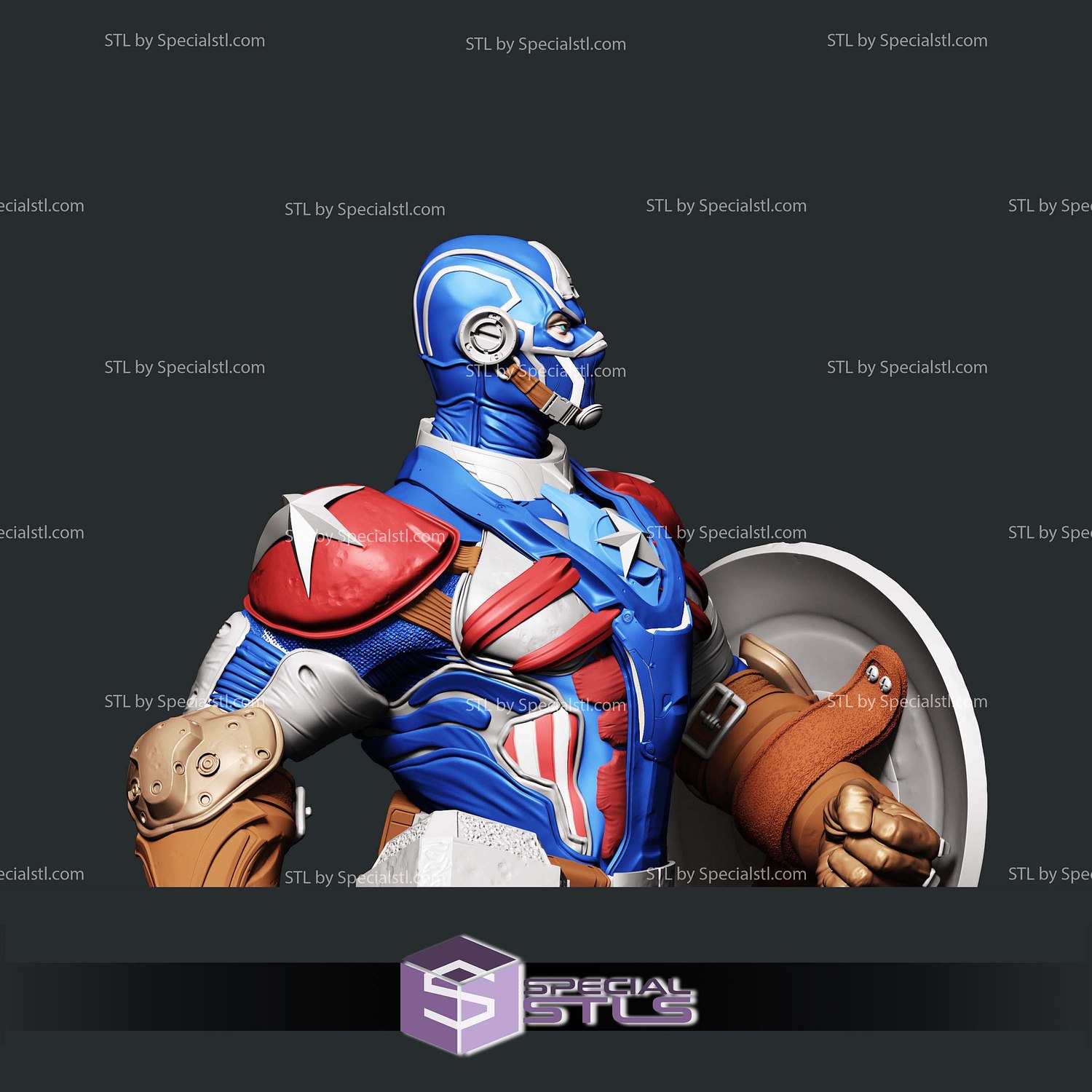 Captain American Thor STL Files 3D Model — view 3