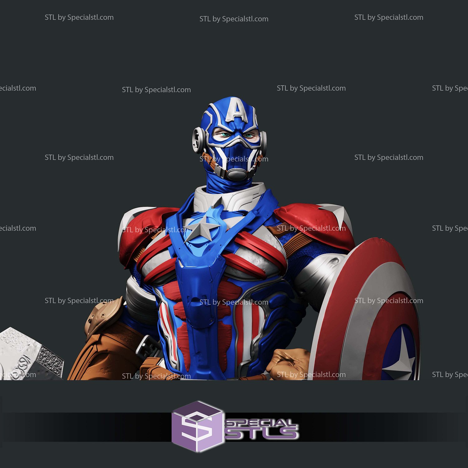 Captain American Thor STL Files 3D Model — view 5