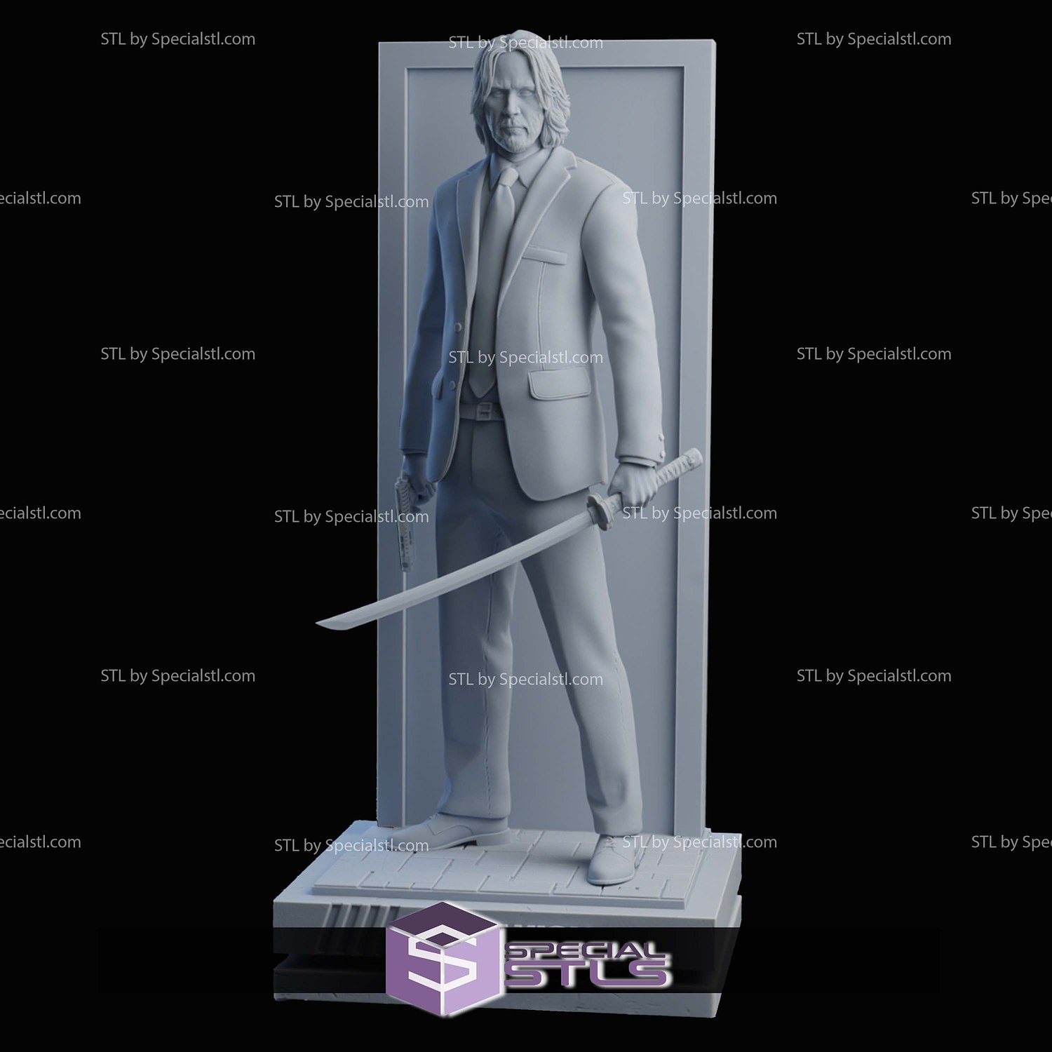 John Wick and Katana 3D Printer Files STL Model — view 2