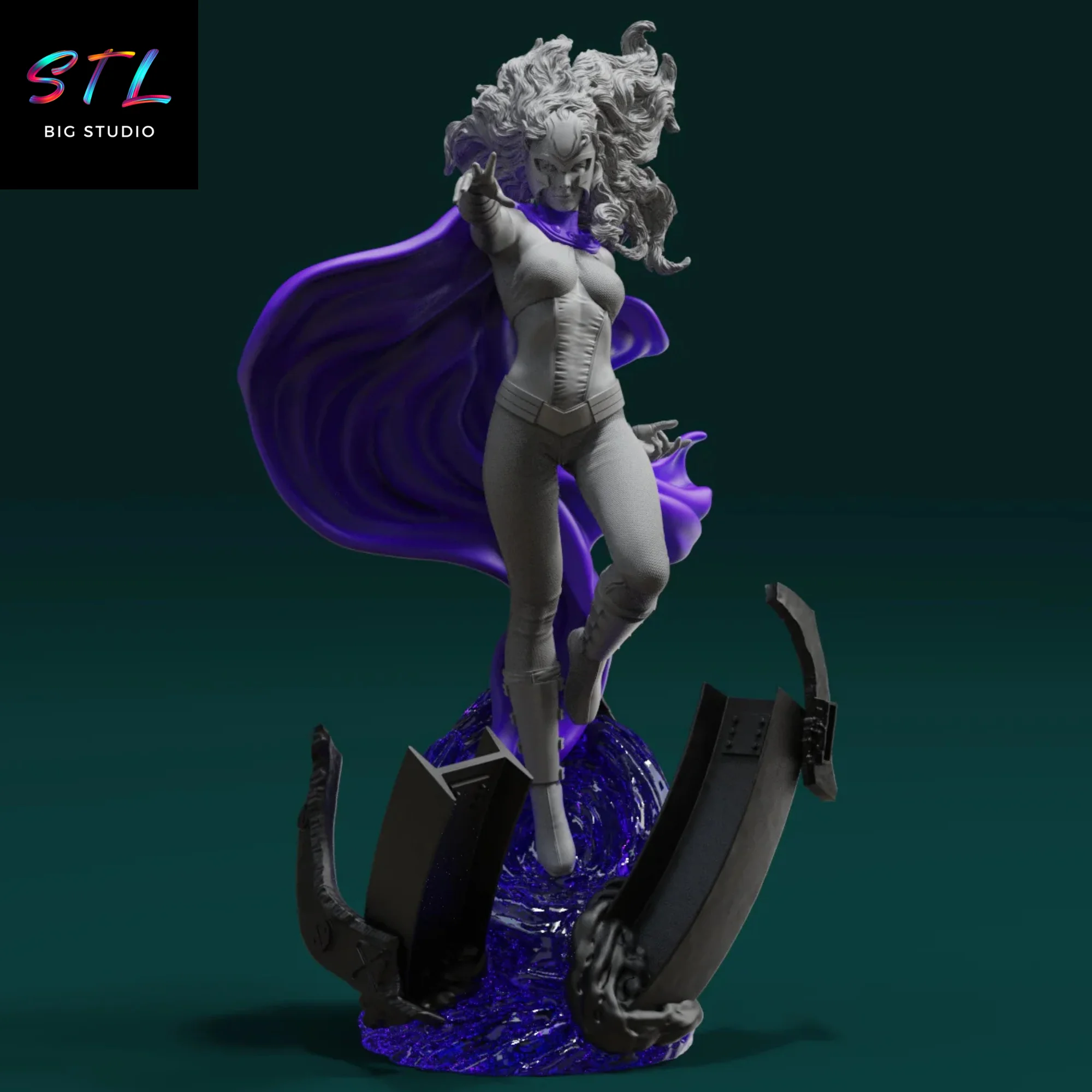 Polaris STL | X-Men | 3D Printing Figure Model — view 4