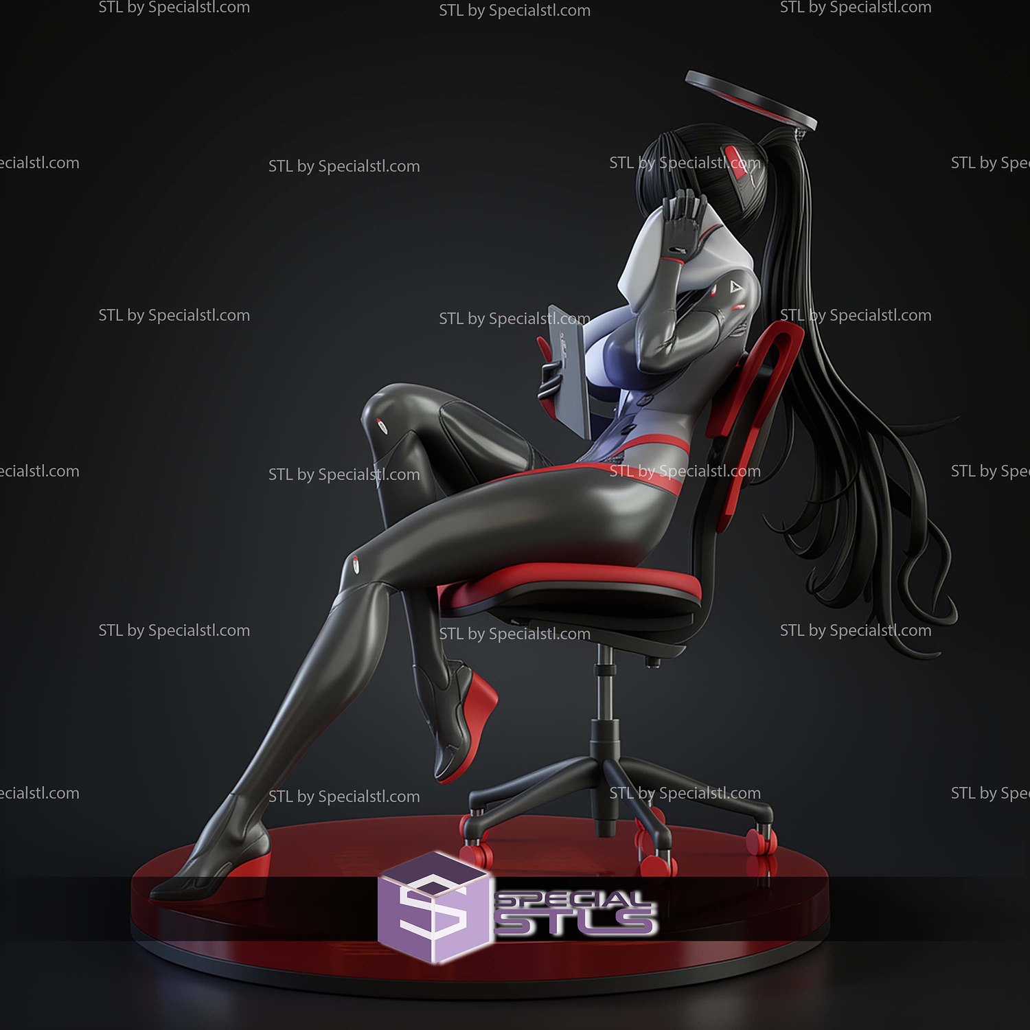 Tsukatsuki Rio Blue Archive H216mm STL Files 3D Model — view 2