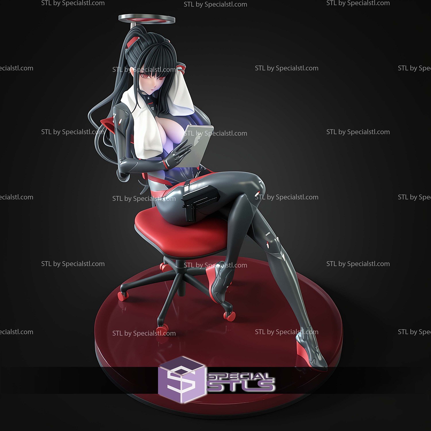 Tsukatsuki Rio Blue Archive H216mm STL Files 3D Model — view 4