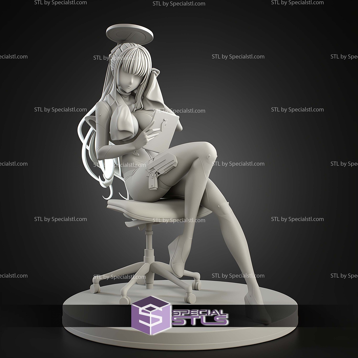 Tsukatsuki Rio Blue Archive H216mm STL Files 3D Model — view 6