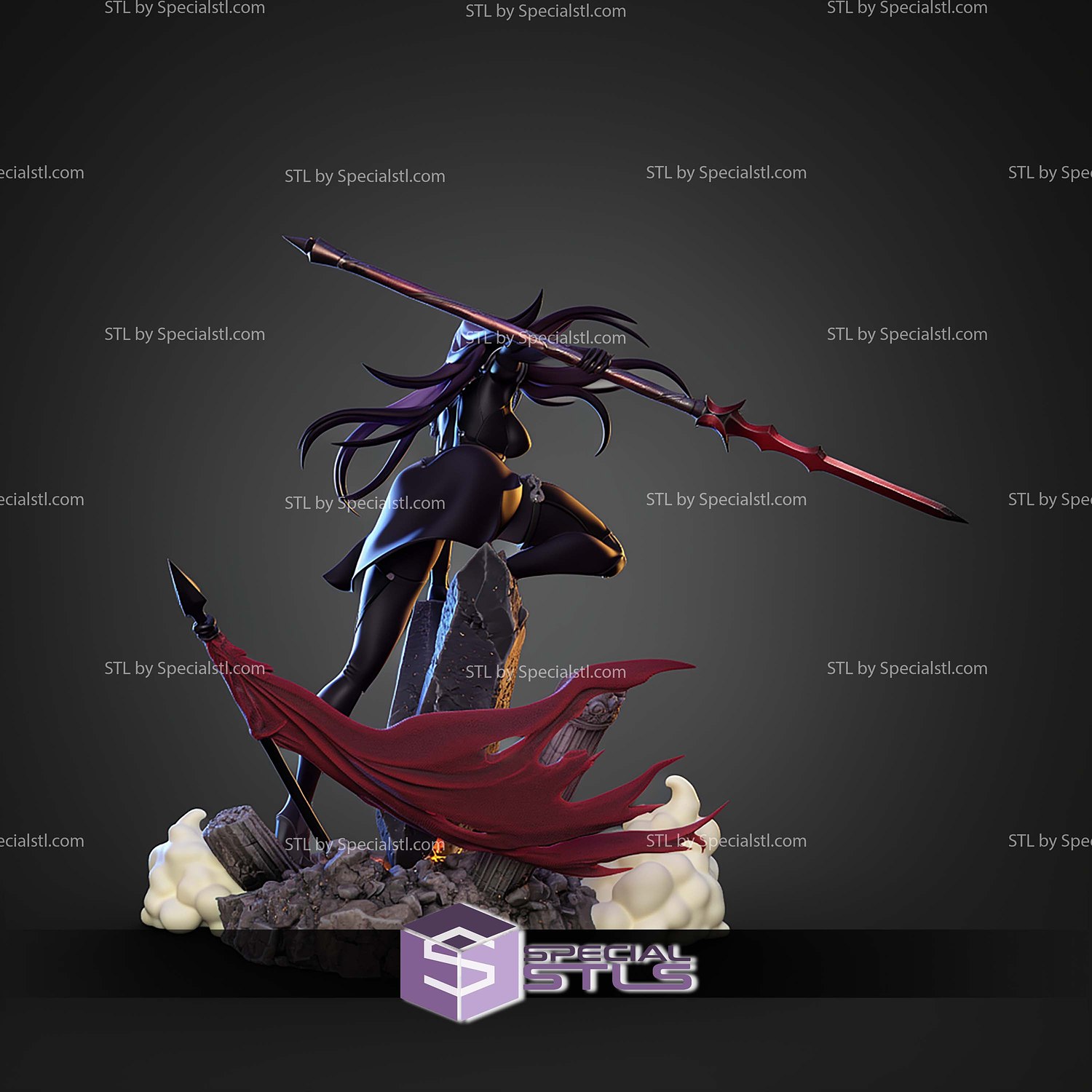 Scathach Fate Grand Order 219mm STL Files 3D Model — view 2