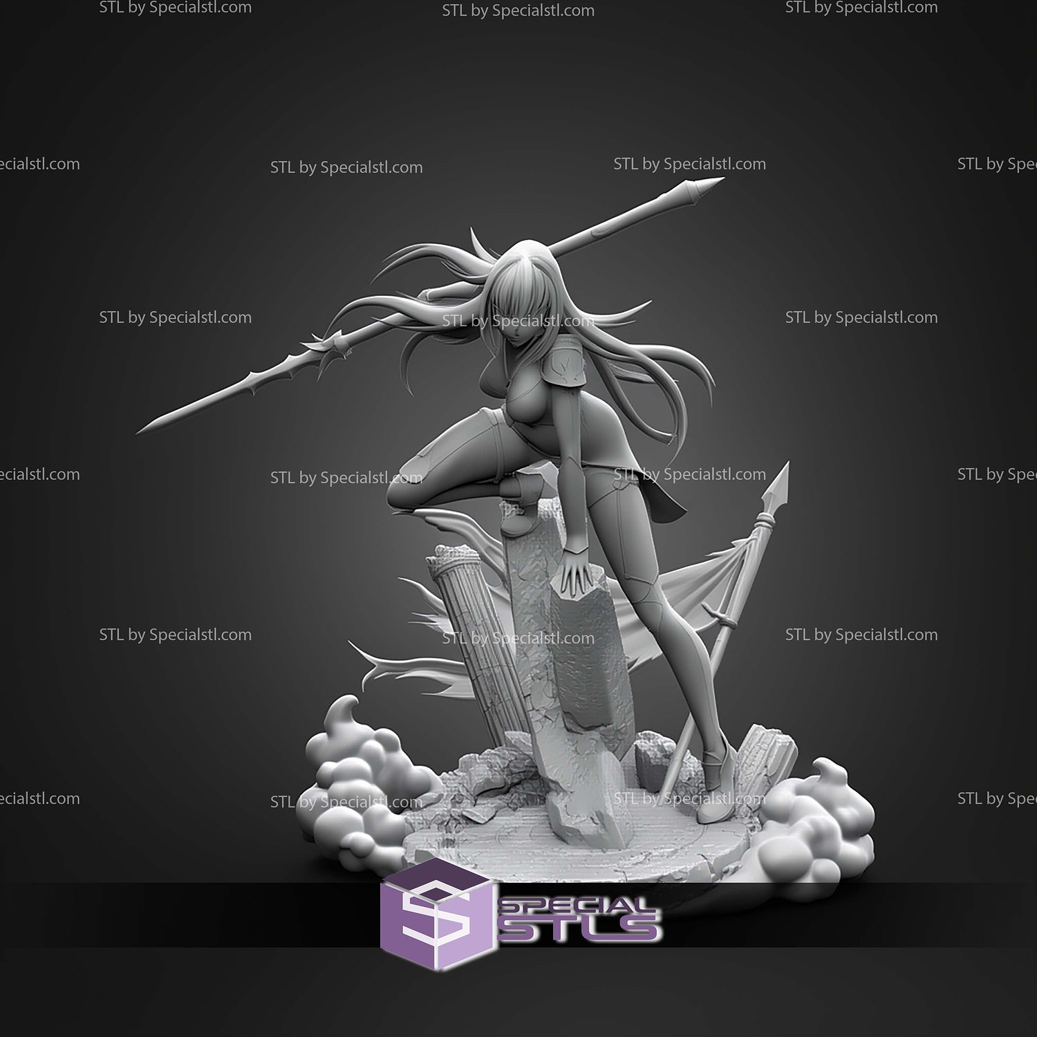 Scathach Fate Grand Order 219mm STL Files 3D Model — view 5