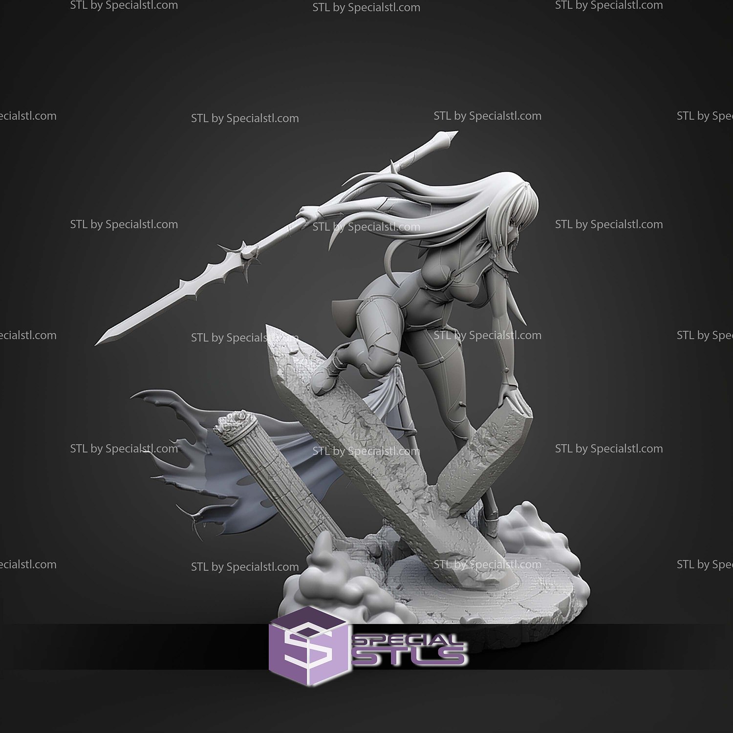 Scathach Fate Grand Order 219mm STL Files 3D Model — view 6