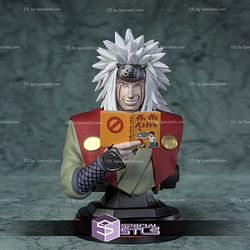 Bust Jiraiya Naruto 3D Model Sculpture STL Model