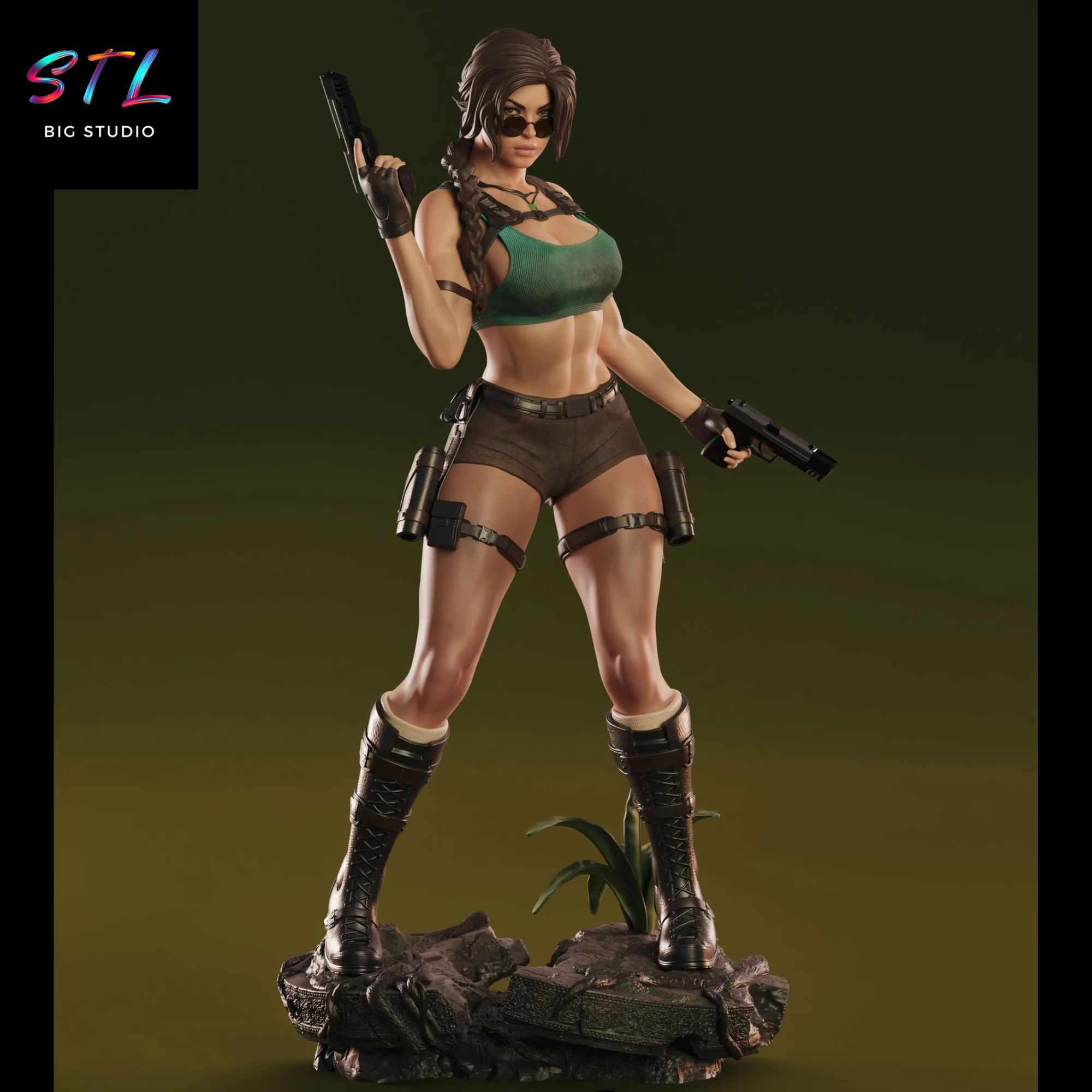 Lara Croft STL | Tomb Raider Figure for High-Quality 3D Printing Model