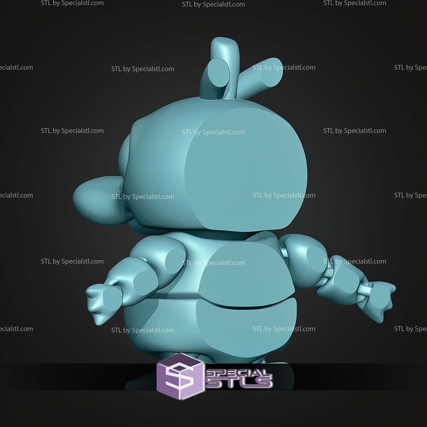 Super Basic STL Psyduck MultiColor 3D Model — view 3