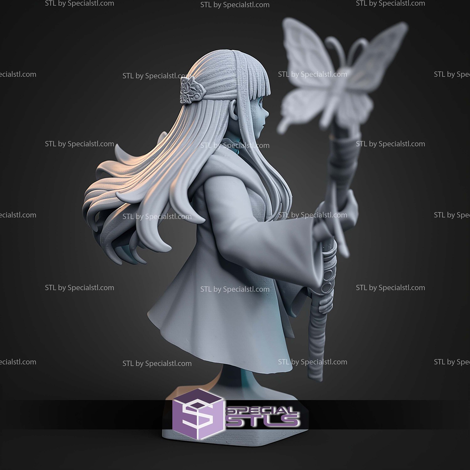 Fern From Frieren 220mm STL Files 3D Model — view 4