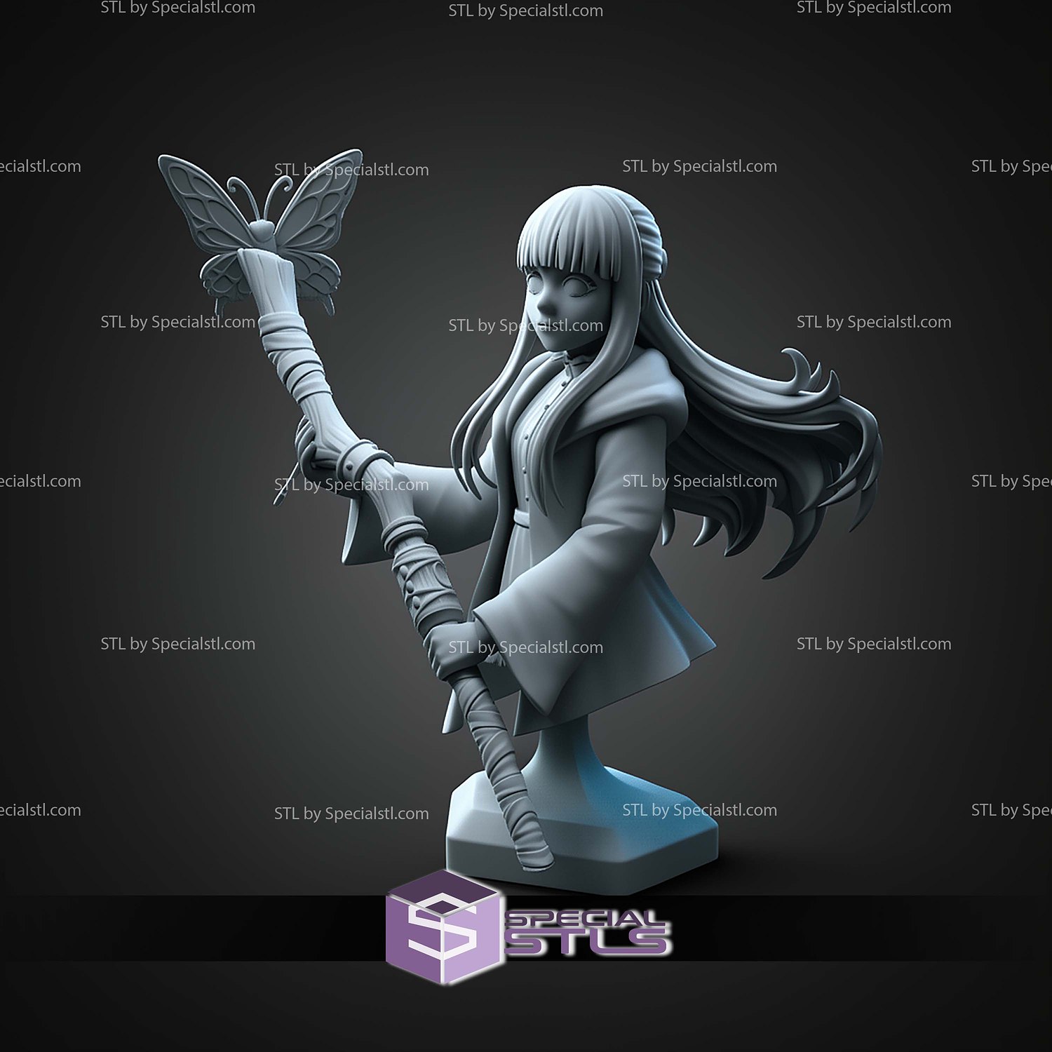 Fern From Frieren 220mm STL Files 3D Model — view 6