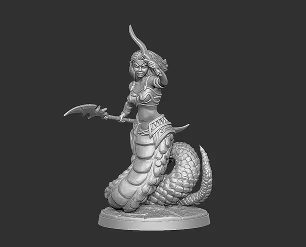 Naga Character 3D STL Model