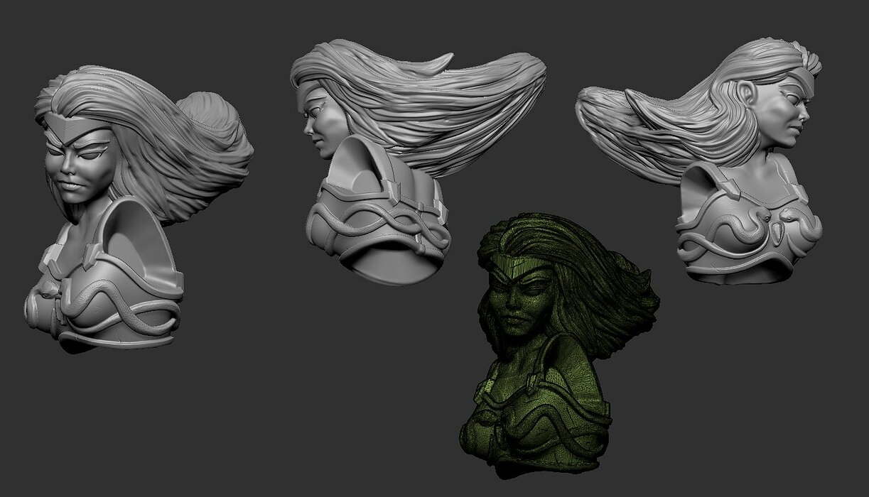 Naga Character 3D STL Model — view 4