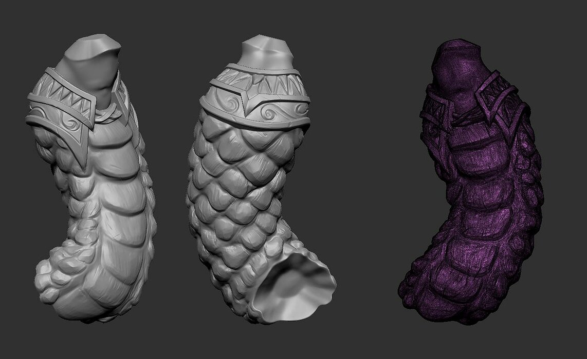Naga Character 3D STL Model — view 7