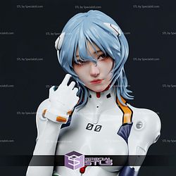 Rei Ayanami Blue Hair 3D Printer Files STL Model