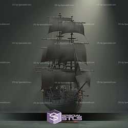 Black Pearl Ship 3D Printer Files STL Model