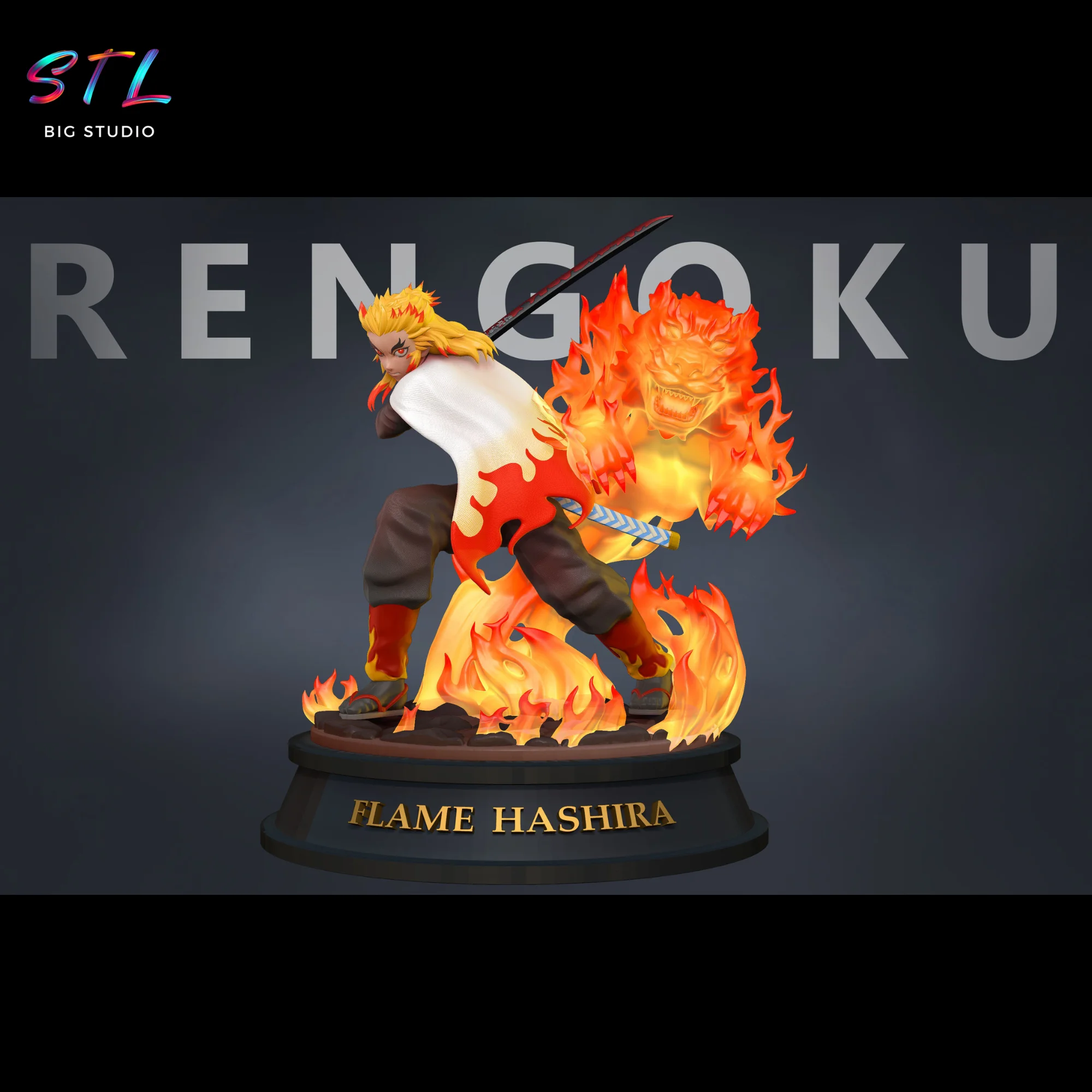 Kyojuro Rengoku STL | 3D Printable Figure from Demon Slayer Model