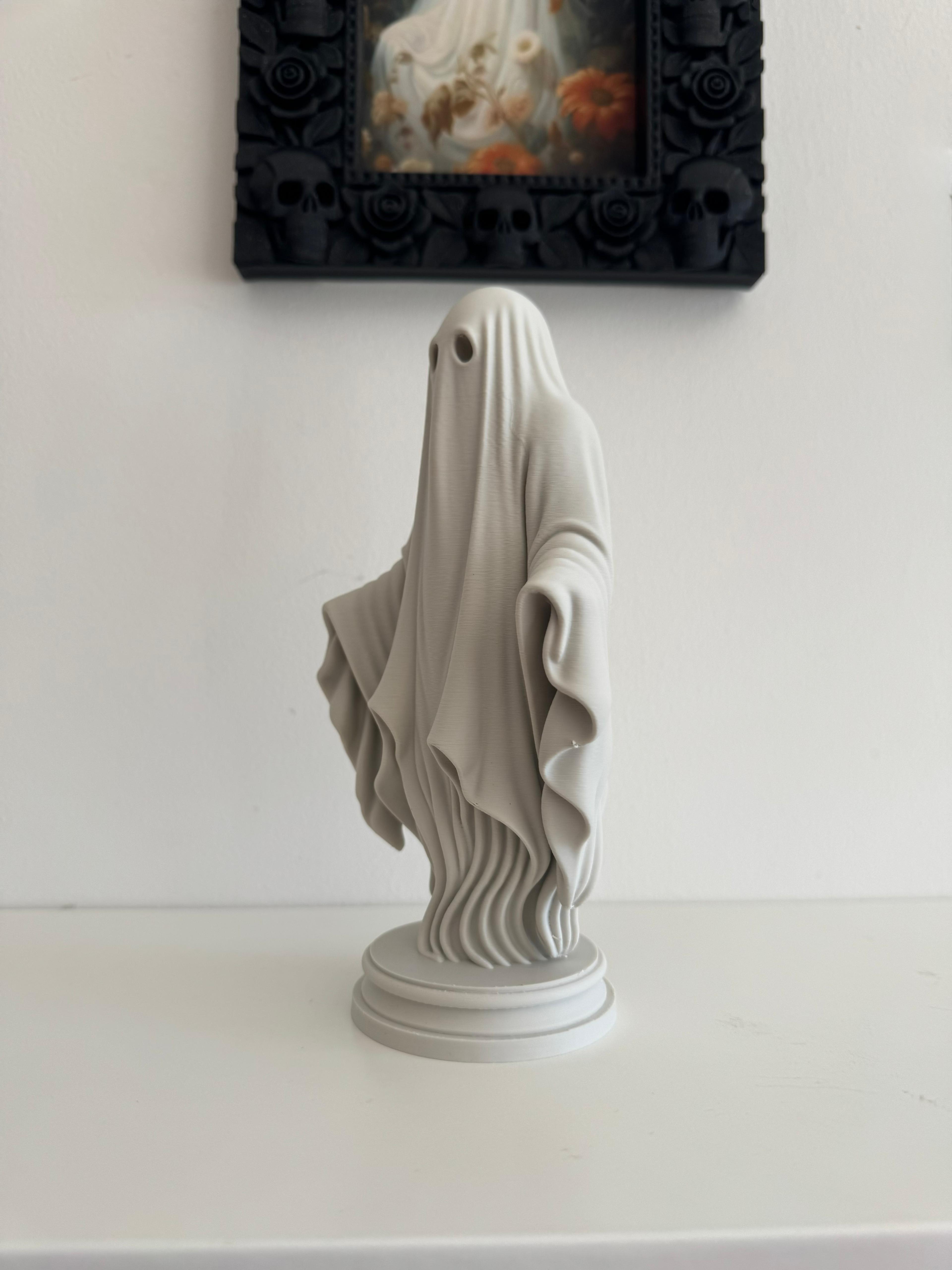 STL File Ghost Statue – Gothic Halloween 3D Printing File  - Halloween STL Model