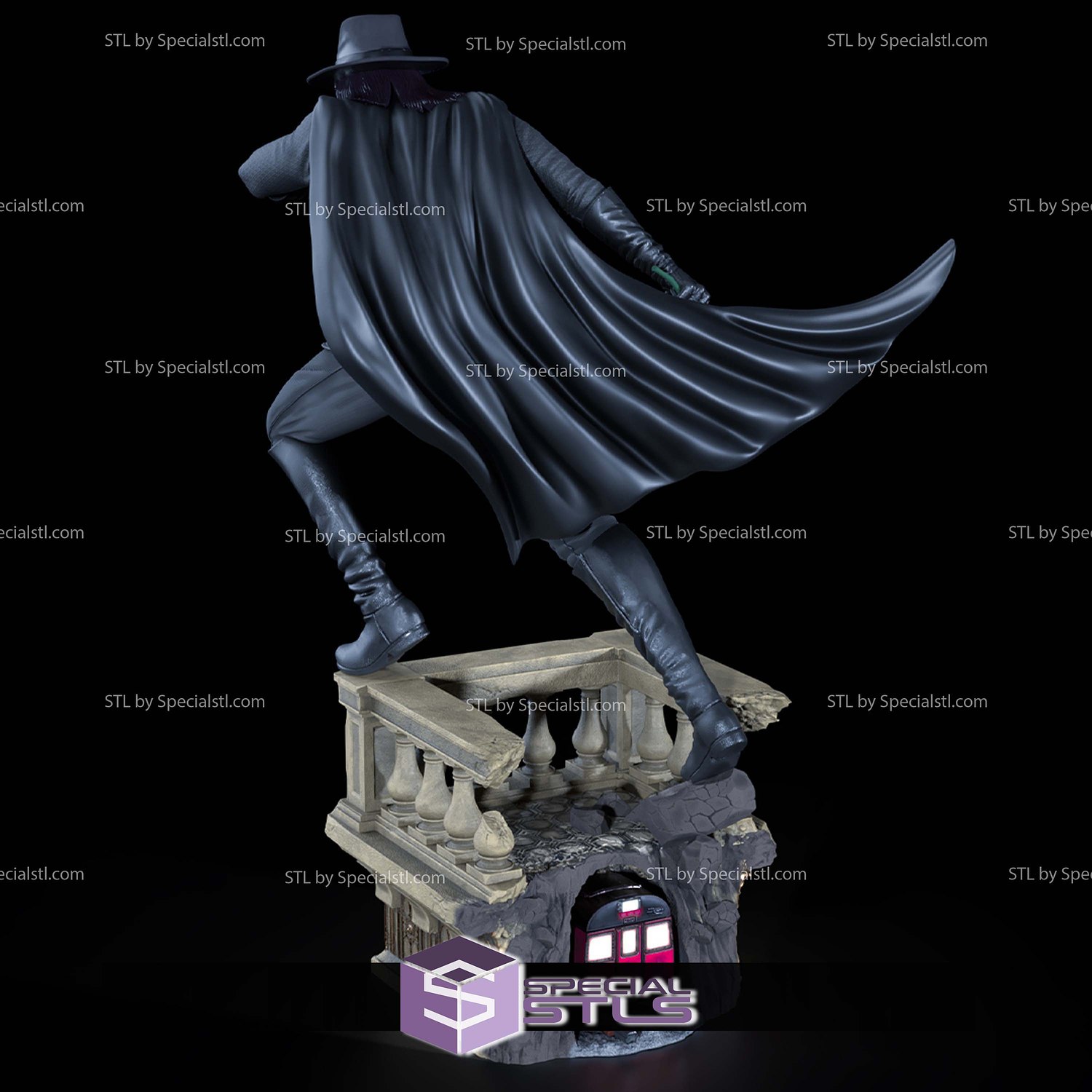 V for Vendetta Clock Tower 3D Printer Files STL Model — view 3