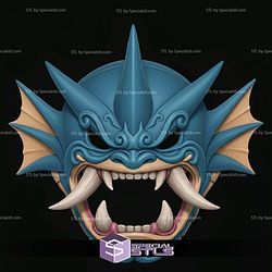Cosplay STL Files Gyrados Menpo Mask 3D Model