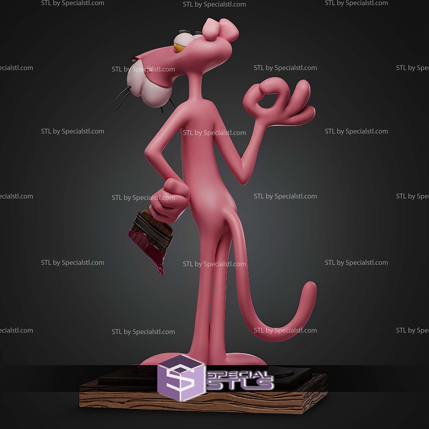 Pink Panther 300mm STL Files 3D Model — view 2