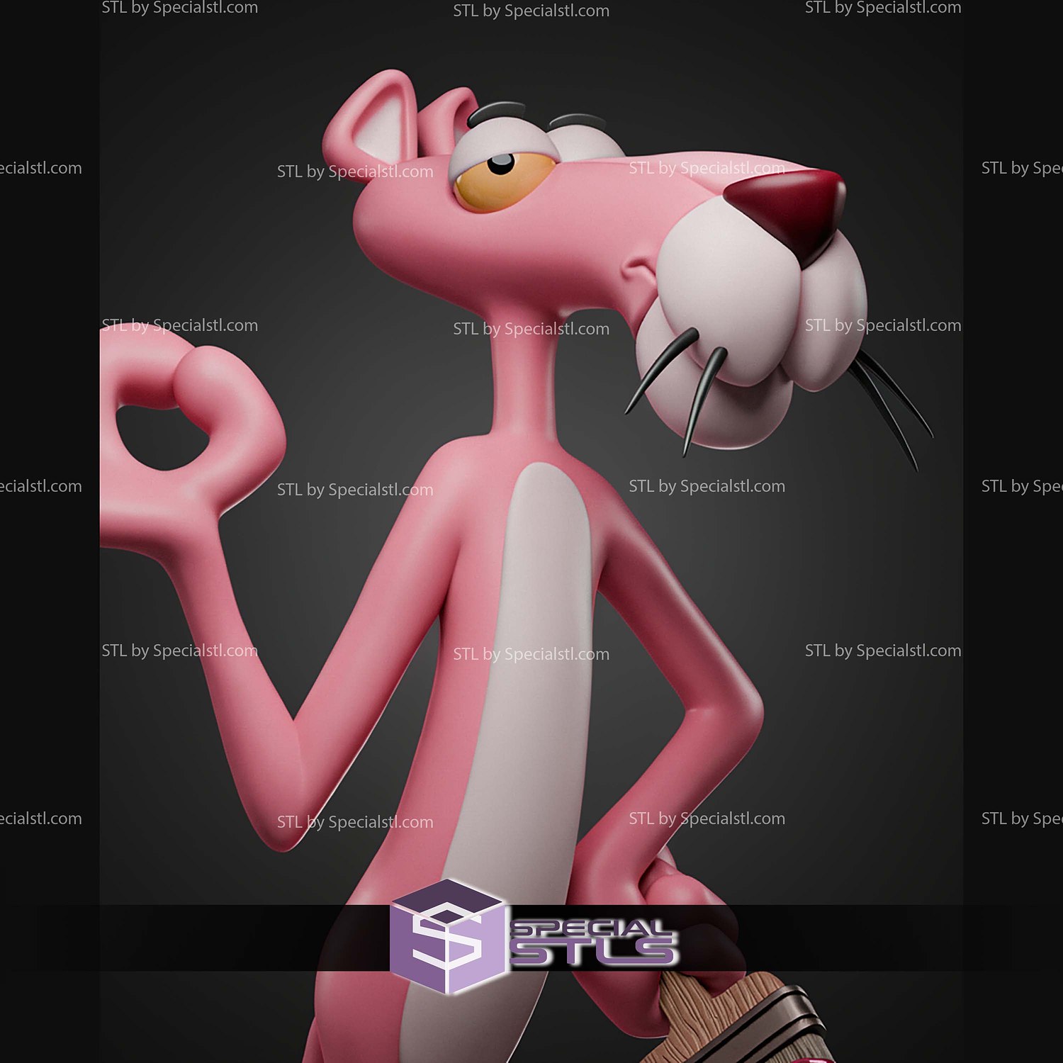Pink Panther 300mm STL Files 3D Model — view 3