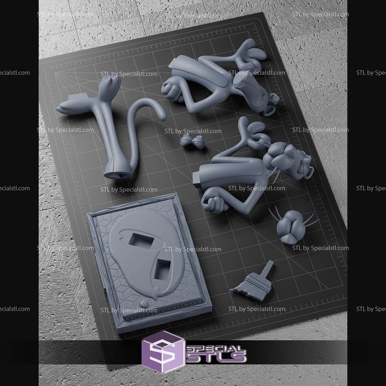 Pink Panther 300mm STL Files 3D Model — view 4