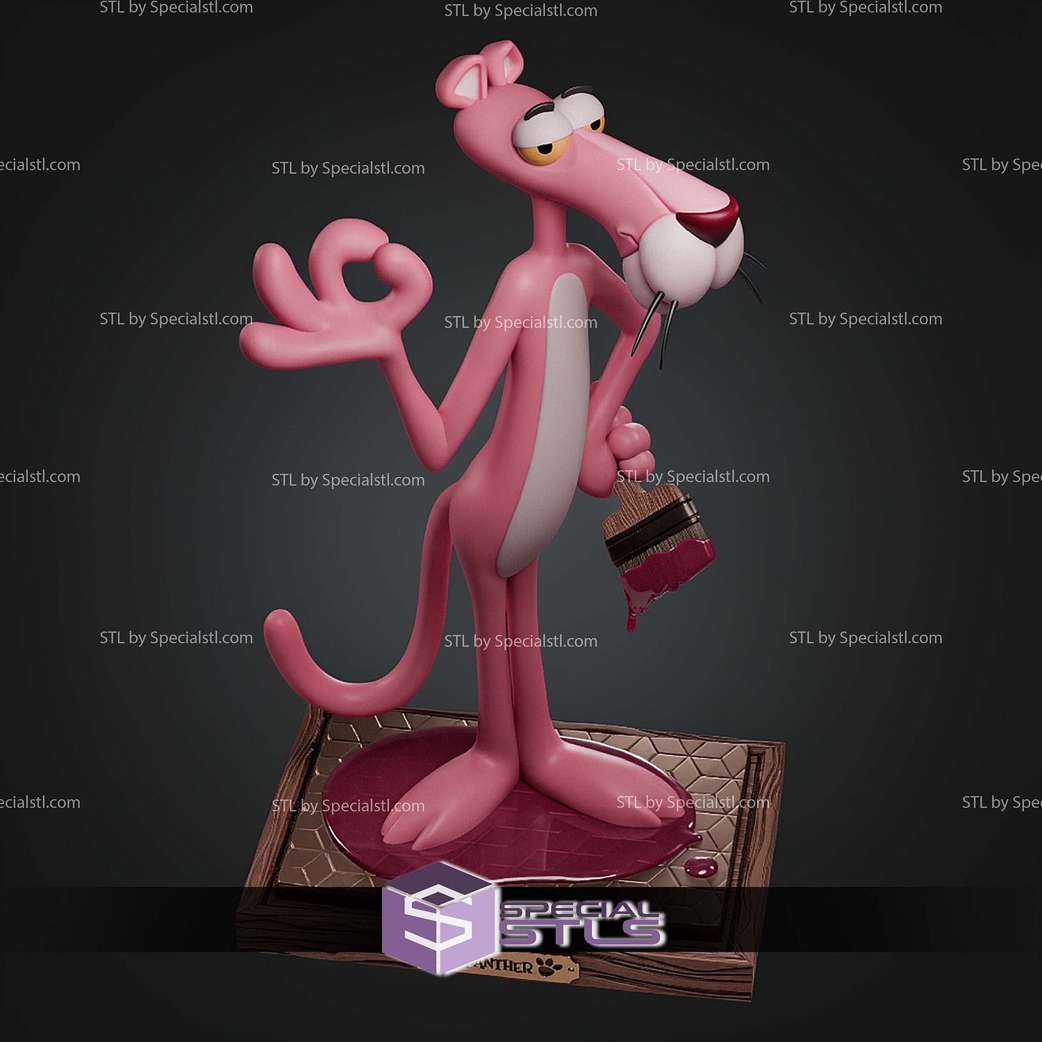 Pink Panther 300mm STL Files 3D Model — view 5