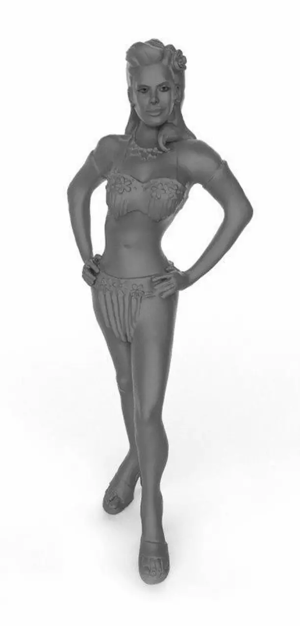 Showgirl woman in 3D STL Model