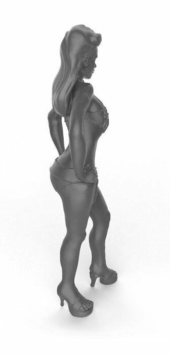 Showgirl woman in 3D STL Model — view 2