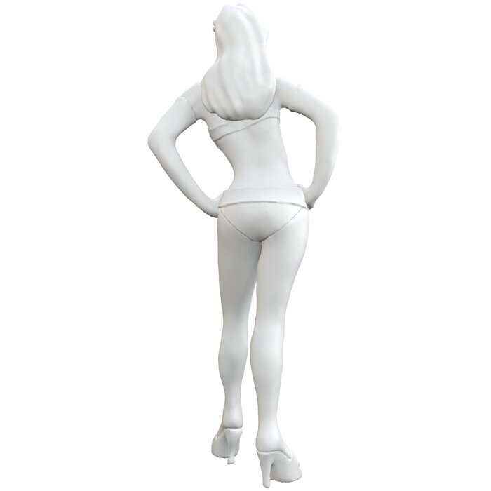 Showgirl woman in 3D STL Model — view 3
