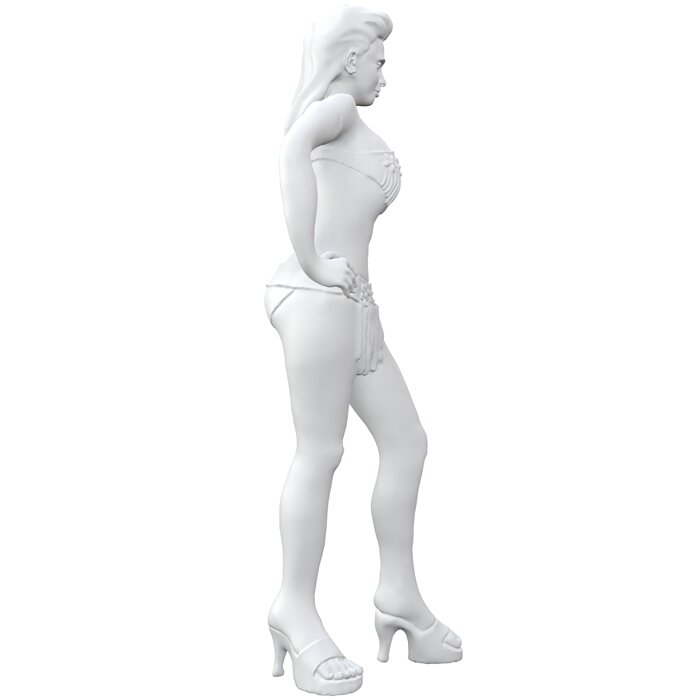 Showgirl woman in 3D STL Model — view 4