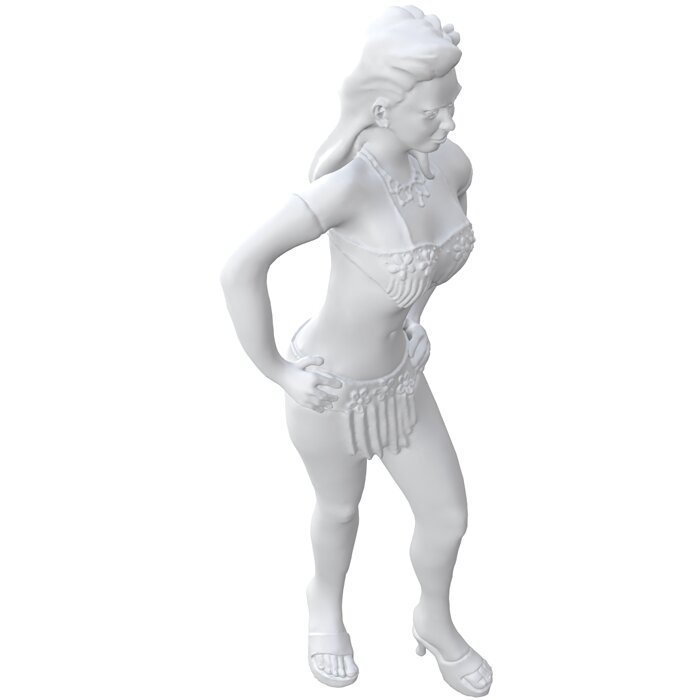 Showgirl woman in 3D STL Model — view 5