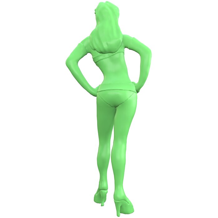 Showgirl woman in 3D STL Model — view 6