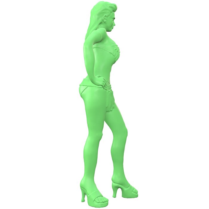 Showgirl woman in 3D STL Model — view 7