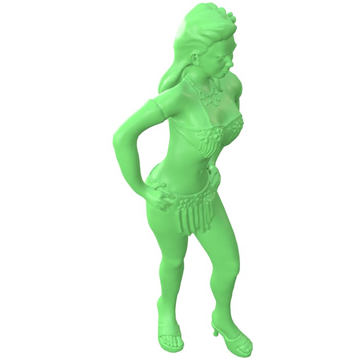 Showgirl woman in 3D STL Model — view 8