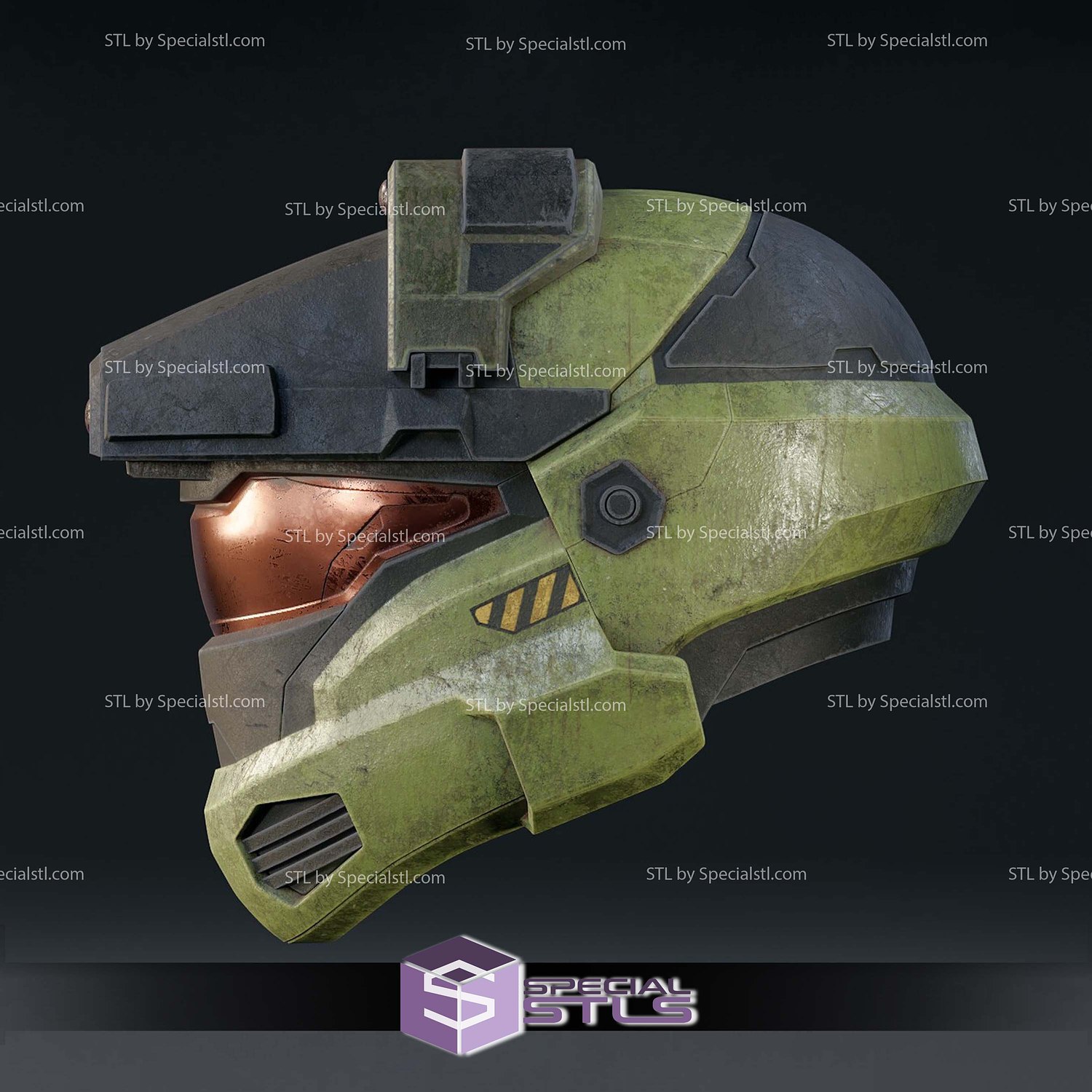 Cosplay STL Files Halo Reach Scout Helmet 3D Model — view 3