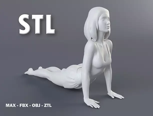 Woman 1 STL female figure 3D ZTL Model