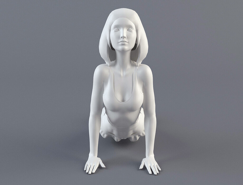 Woman 1 STL female figure 3D ZTL Model — view 4