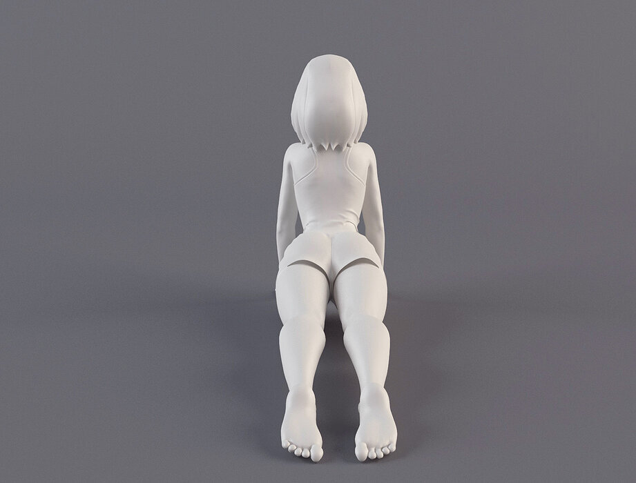 Woman 1 STL female figure 3D ZTL Model — view 6