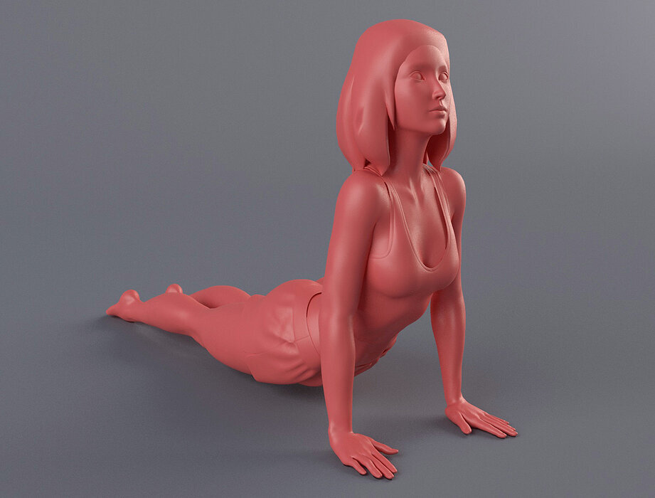 Woman 1 STL female figure 3D ZTL Model — view 8