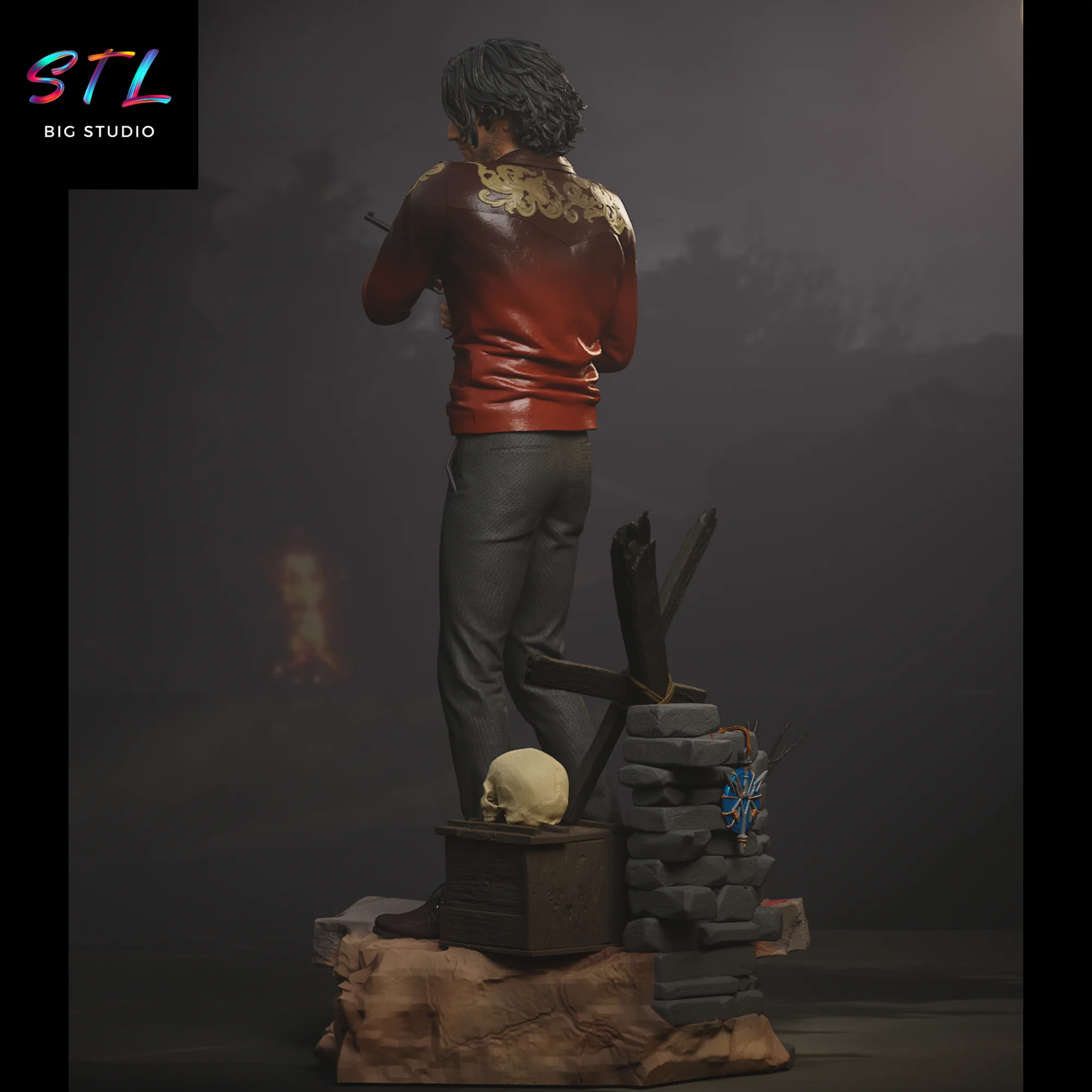 Luis Sera STL | Resident Evil | 3D Printing Figure Model — view 3