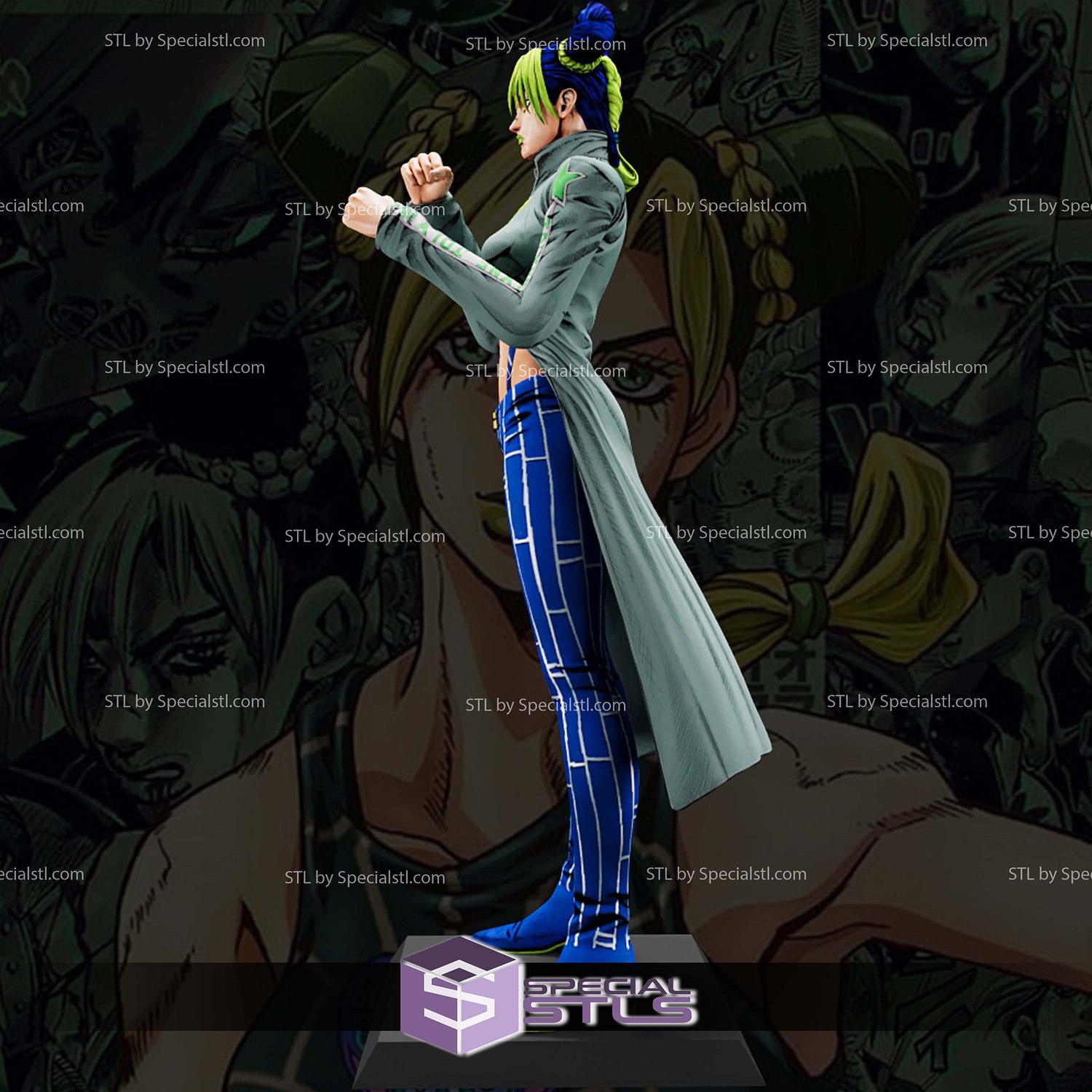 Kujo Jolyne Jojos Bizarre 3D Print Files STL Model — view 2