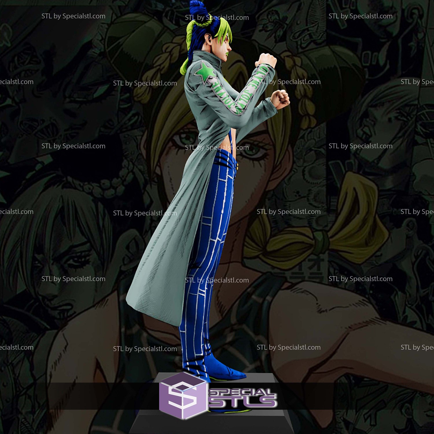 Kujo Jolyne Jojos Bizarre 3D Print Files STL Model — view 4