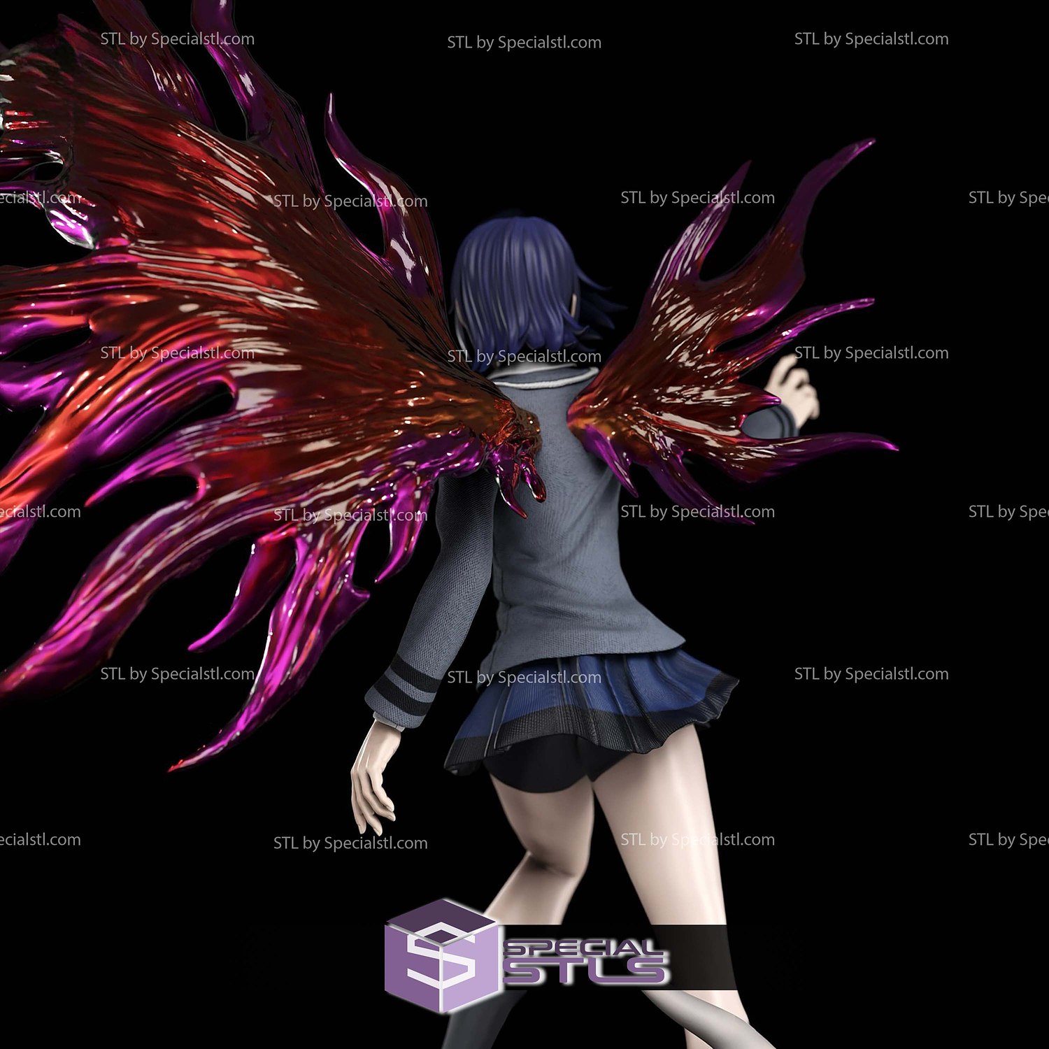 Touka Kirishima Tokyo Ghoul STL Files 3D Model — view 2